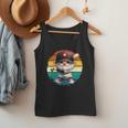 Baseball Grandpa Gnome On A Retro Sunset For Baseball Dad Men Tank Top Baseball Grandpa Gnome On A Retro Sunset For Baseball Dad Men Tank Top