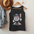 Baseball Mascot Attitude Graffiti Splash Bat Cap Men Tank Top