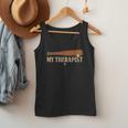 Baseball Tee My Therapist Bat Men Women Kids Men Tank Top
