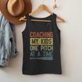 Coaching My Kids One Pitch At A Time Vintage Baseball Dad Men Tank Top