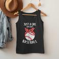 Just A Girl Who Loves Baseball Cute Retro Baseball Lover Men Tank Top
