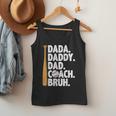 Retro Dada Daddy Dad Coach Bruh Baseball Dad Fathers Day Men Men Tank Top
