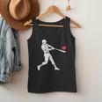Valentines US Baseball Player Silhouette Heart Men Tank Top Valentines US Baseball Player Silhouette Heart Men Tank Top