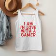 I Am In Love With A Gamer Cute Valentines Day Gamer Couple Raglan Baseball Tee Men Tank Top