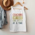 Vintage Baseball Dad Coaching My Kids One Pitch At A Time Men Tank Top