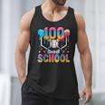 100 Days Of School Baseball Boys Ice Cream Drip 100th Day Men Tank Top