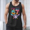 7th Birthday Boys I Was 6 Now I'm 7 Baseball Ice Cream Drip Men Tank Top