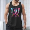 7th Birthday Boys Baseball Ice Cream Drip Boys Baseball Men Tank Top
