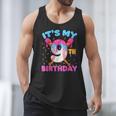 9th Birthday Baseball 9 Year Old Ice Cream Drip Boy Baseball Men Tank Top