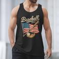 American Flag Baseball Player Bat Fan Catcher Pitcher USA Men Tank Top American Flag Baseball Player Bat Fan Catcher Pitcher USA Men Tank Top