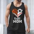 Ball Mom Heart Soccer Basketball Baseball Football Mom Men Tank Top