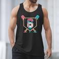 Baseball 6 Year Old Ice Cream Drip 6th Birthday Boys Player Men Tank Top