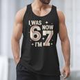 Baseball 7th Birthday 6 7 Years Old I Was 6 Now I'm 7 Men Tank Top