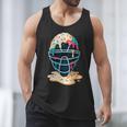 Baseball Catcher Mask Ice Cream Dripping Baseball Boy Youth Men Tank Top