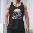 Baseball Catcher Mask Ice Cream Dripping Baseball Boys Men Tank Top