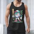 Baseball Character Cartoon Batter Drip Style Women Men Men Tank Top Baseball Character Cartoon Batter Drip Style Women Men Men Tank Top