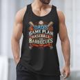 Baseball Dad BBQ Grill Dad's Game Plan Baseball & Barbecues Men Tank Top Baseball Dad BBQ Grill Dad's Game Plan Baseball & Barbecues Men Tank Top