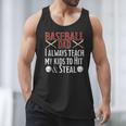 Baseball Dad Hit And Steal Ballpark Father Men Tank Top