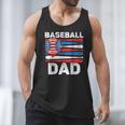 Baseball Dad For Men American Flag 4th Of July Fathers Day Men Tank Top