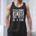 Baseball Dad Vintage Coaching My Kids One Pitch At A Time Men Tank Top