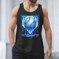 Baseball Drip Ice Cream Blue Glow Melt Ball Graphic Men Tank Top Baseball Drip Ice Cream Blue Glow Melt Ball Graphic Men Tank Top
