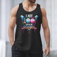 Baseball Ice Cream Drip I Hit 100 Days Of School Boys Kids Men Tank Top
