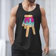 Baseball Ice Cream Drip Home Plate Glove Respect Drip 2 Side Men Tank Top