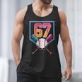 Baseball Ice Cream Drip Number 67 Player 67th Birthday Men Men Tank Top