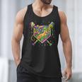 Baseball Mardi Gras Home Plate Ice Cream Drip Carnival Mask Men Tank Top Baseball Mardi Gras Home Plate Ice Cream Drip Carnival Mask Men Tank Top