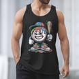 Baseball Mascot Attitude Graffiti Splash Bat Cap Men Tank Top