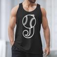 Baseball Sport Player Monogram Cool Initial Letter J Men Tank Top