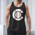 Baseball Sport Player Graphic Monogram Initial Letter C Men Tank Top Baseball Sport Player Graphic Monogram Initial Letter C Men Tank Top