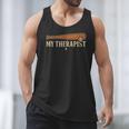 Baseball Tee My Therapist Bat Men Women Kids Men Tank Top