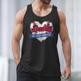 Daddy Of The Rookie Baseball Dad Retro Love Heart Birthday Men Tank Top