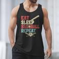 Eat Sleep Baseball Repeat Bat Ball Player Fan Men Tank Top