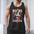 Ho Ho Home Run Baseball Christmas Holiday Sports Santa Men Tank Top