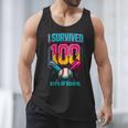 HUGvyn I Survived 100 Days Baseball Teacher Ice Cream Drip Men Tank Top HUGvyn I Survived 100 Days Baseball Teacher Ice Cream Drip Men Tank Top