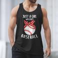Just A Girl Who Loves Baseball Cute Retro Baseball Lover Men Tank Top