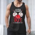 Little Slugger Boy Coming Soon Baby Announcement Baseball Men Tank Top