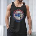 Lynyrd Skynyrd Skeleton Baseball Gun US Flag Cowboy Rock Fan Men Tank Top