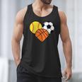 Mom Sports Heart Soccer Basketball Baseball Softball Men Tank Top Mom Sports Heart Soccer Basketball Baseball Softball Men Tank Top