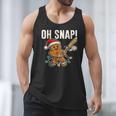 Oh Snap Gingerbreadman Christmas Baseball Humor Men Tank Top