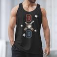 Patriotic Baseball Dad Father's Day Red Blue Star Men Tank Top Patriotic Baseball Dad Father's Day Red Blue Star Men Tank Top
