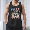 Retro American Flag Baseball Dad Father's Day Men Tank Top