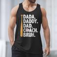Retro Dada Daddy Dad Coach Bruh Baseball Dad Fathers Day Men Men Tank Top