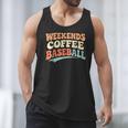 Weekends Coffee Baseball Retro Vibes Men Tank Top