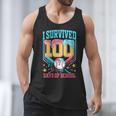 I Survived 100 Days Of School Baseball Drip Students Teacher Men Tank Top I Survived 100 Days Of School Baseball Drip Students Teacher Men Tank Top