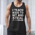I Teach Kids To Hit And Steal Baseball Coach Sport Lover Men Men Tank Top