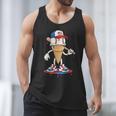USA Patriotic Baseball Ice Cream Cone Freedom Men Tank Top