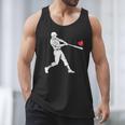 Valentines US Baseball Player Silhouette Heart Men Tank Top Valentines US Baseball Player Silhouette Heart Men Tank Top